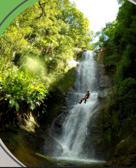 Rappel dos Venturas – acesso por trilha e base da cachoeira